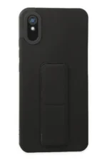 Uray store Xiaomi Redmi 9A Kılıf Mega Standlı Silikon - Siyah