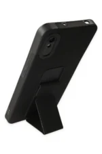 Uray store Xiaomi Redmi 9A Kılıf Mega Standlı Silikon - Siyah - Görsel 3