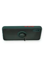 Uray store Xiaomi Redmi 9A Kılıf Montreal Yüzüklü Silikon Kapak - Yeşil - Görsel 3