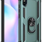 Uray store Xiaomi Redmi 9A Kılıf Sofya Yüzüklü Silikon Kapak - Yeşil