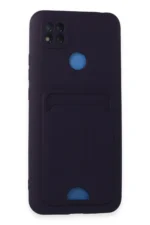 Uray store Xiaomi Redmi 9C Kılıf Kelvin Kartvizitli Silikon - Derin Mor