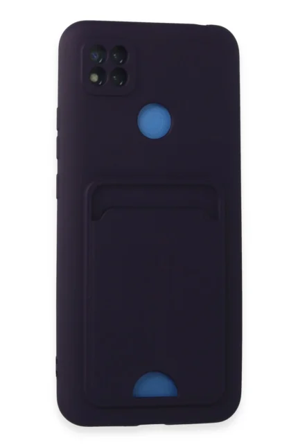 Uray store Xiaomi Redmi 9C Kılıf Kelvin Kartvizitli Silikon - Derin Mor