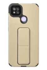 Uray store Xiaomi Redmi 9C Kılıf Mega Standlı Silikon - Gold