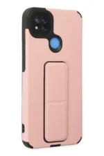 Uray store Xiaomi Redmi 9C Kılıf Mega Standlı Silikon - Pudra - Görsel 2