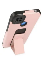 Uray store Xiaomi Redmi 9C Kılıf Mega Standlı Silikon - Pudra - Görsel 3