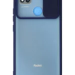 Uray store Xiaomi Redmi 9C Kılıf Palm Buzlu Kamera Sürgülü Silikon - Lacivert