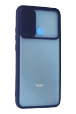 Uray store Xiaomi Redmi 9C Kılıf Palm Buzlu Kamera Sürgülü Silikon - Lacivert - Görsel 3