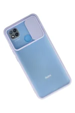 Uray store Xiaomi Redmi 9C Kılıf Palm Buzlu Kamera Sürgülü Silikon - Lila - Görsel 2