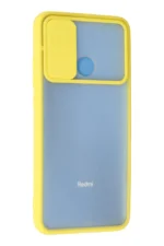 Uray store Xiaomi Redmi 9C Kılıf Palm Buzlu Kamera Sürgülü Silikon - Sarı - Görsel 3