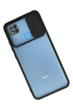 Uray store Xiaomi Redmi 9C Kılıf Palm Buzlu Kamera Sürgülü Silikon - Siyah - Görsel 2