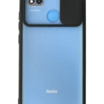 Uray store Xiaomi Redmi 9C Kılıf Palm Buzlu Kamera Sürgülü Silikon - Siyah