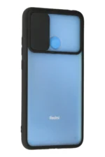 Uray store Xiaomi Redmi 9C Kılıf Palm Buzlu Kamera Sürgülü Silikon - Siyah - Görsel 3