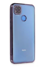 Uray store Xiaomi Redmi 9C Kılıf Razer Lensli Silikon - Mor