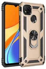 Uray store Xiaomi Redmi 9C Kılıf Sofya Yüzüklü Silikon Kapak - Gold - Görsel 2