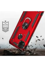 Uray store Xiaomi Redmi 9C Kılıf Sofya Yüzüklü Silikon Kapak - Gold - Görsel 4