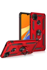 Uray store Xiaomi Redmi 9C Kılıf Sofya Yüzüklü Silikon Kapak - Gold - Görsel 6