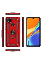 Uray store Xiaomi Redmi 9C Kılıf Sofya Yüzüklü Silikon Kapak - Gold - Görsel 7