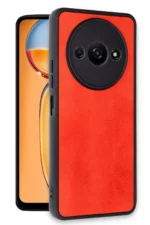 Uray store Xiaomi Redmi A3 4G Kılıf Aras Deri Kapak - Kırmızı - Görsel 2