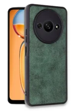 Uray store Xiaomi Redmi A3 4G Kılıf Aras Deri Kapak - Koyu Yeşil - Görsel 2