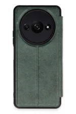 Uray store Xiaomi Redmi A3 4G Kılıf Flip Cover - Koyu Yeşil