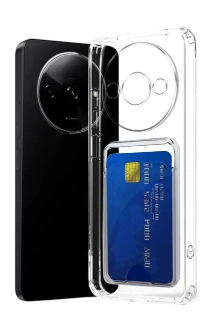 Uray store Xiaomi Redmi A3 4G Kılıf Kart Şeffaf Silikon - Şeffaf