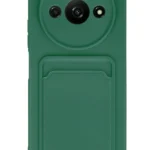 Uray store Xiaomi Redmi A3 4G Kılıf Kelvin Kartvizitli Silikon - Koyu Yeşil