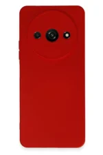 Uray store Xiaomi Redmi A3 4G Kılıf Nano içi Kadife Silikon - Kırmızı