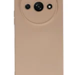 Uray store Xiaomi Redmi A3 4G Kılıf Nano içi Kadife Silikon - Pudra