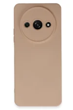 Uray store Xiaomi Redmi A3 4G Kılıf Nano içi Kadife Silikon - Pudra
