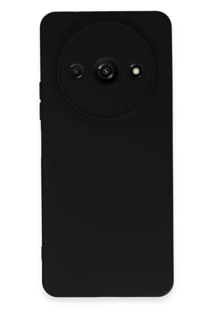 Uray store Xiaomi Redmi A3 4G Kılıf Nano içi Kadife Silikon - Siyah