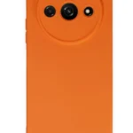 Uray store Xiaomi Redmi A3 4G Kılıf Nano içi Kadife Silikon - Turuncu