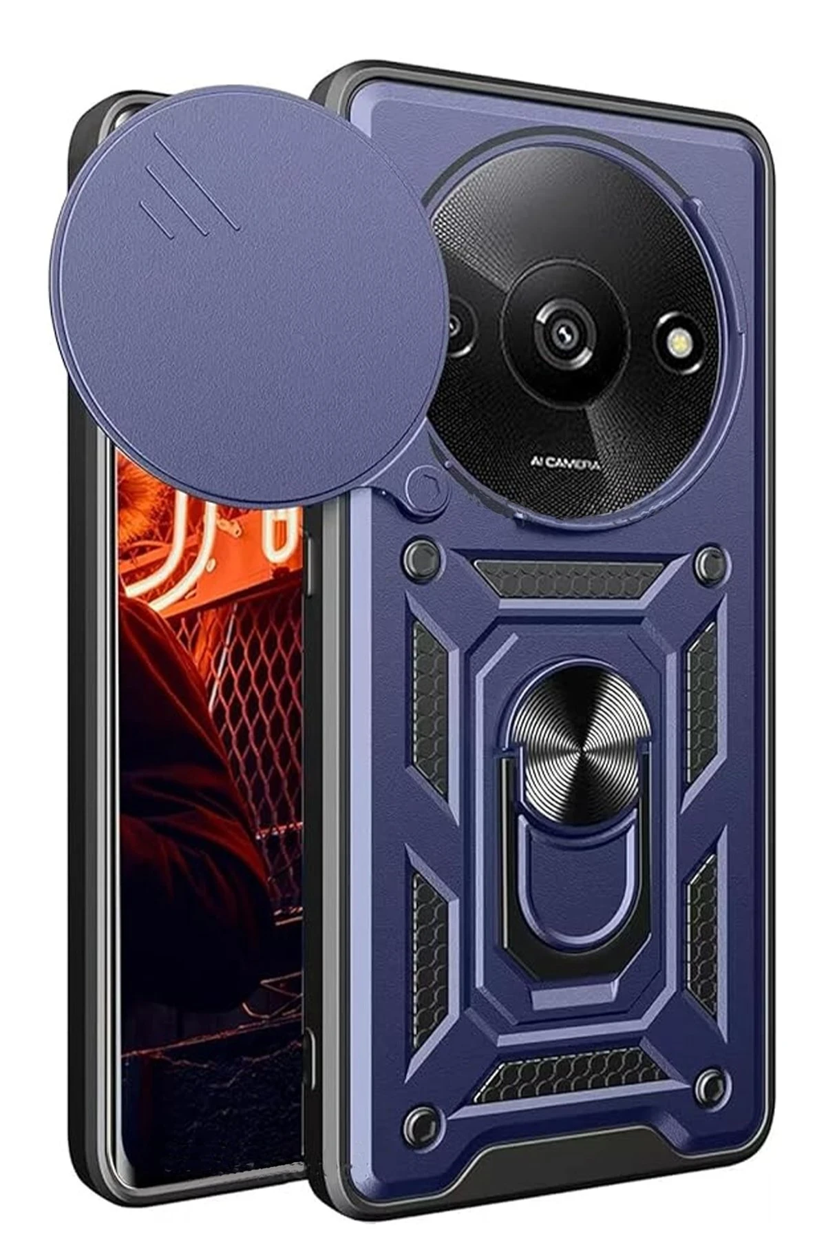 newface-xiaomi-redmi-a3-4g-kilif-pars-lens-yuzuklu-silikon-lacivert-default Uray store Xiaomi Redmi A3 4G Kılıf Pars Lens Yüzüklü Silikon - Lacivert - Görsel 1