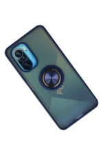 Uray store Xiaomi Redmi K40 Kılıf Montreal Yüzüklü Silikon Kapak - Lacivert - Görsel 2