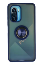 Uray store Xiaomi Redmi K40 Kılıf Montreal Yüzüklü Silikon Kapak - Lacivert