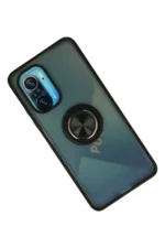 Uray store Xiaomi Redmi K40 Kılıf Montreal Yüzüklü Silikon Kapak - Siyah - Görsel 2