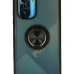 Uray store Xiaomi Redmi K40 Kılıf Montreal Yüzüklü Silikon Kapak - Siyah