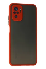 Uray store Xiaomi Redmi Note 10 Kılıf Montreal Silikon Kapak - Kırmızı - Görsel 3