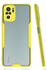 Uray store Xiaomi Redmi Note 10 Kılıf Platin Silikon - Sarı