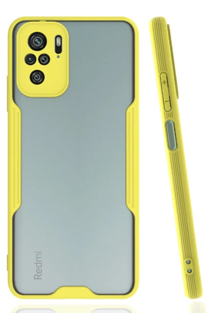 Uray store Xiaomi Redmi Note 10 Kılıf Platin Silikon - Sarı