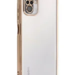 Uray store Xiaomi Redmi Note 10 Kılıf Razer Lensli Silikon - Gold