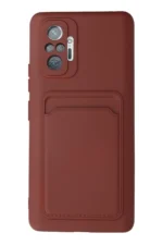 Uray store Xiaomi Redmi Note 10 Pro Kılıf Kelvin Kartvizitli Silikon - Bordo
