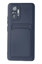 Uray store Xiaomi Redmi Note 10 Pro Kılıf Kelvin Kartvizitli Silikon - Lacivert