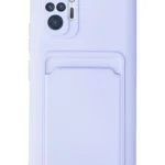 Uray store Xiaomi Redmi Note 10 Pro Kılıf Kelvin Kartvizitli Silikon - Lila