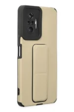Uray store Xiaomi Redmi Note 10 Pro Kılıf Mega Standlı Silikon - Gold - Görsel 2