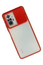 Uray store Xiaomi Redmi Note 10 Pro Kılıf Palm Buzlu Kamera Sürgülü Silikon - Kırmızı - Görsel 2