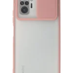 Uray store Xiaomi Redmi Note 10 Pro Kılıf Palm Buzlu Kamera Sürgülü Silikon - Pembe