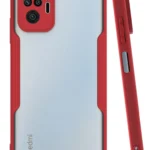 Uray store Xiaomi Redmi Note 10 Pro Kılıf Platin Silikon - Kırmızı