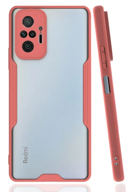 Uray store Xiaomi Redmi Note 10 Pro Kılıf Platin Silikon - Pembe