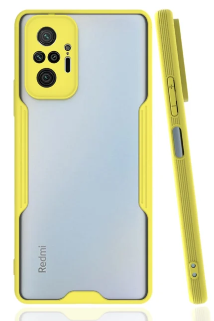 Uray store Xiaomi Redmi Note 10 Pro Kılıf Platin Silikon - Sarı
