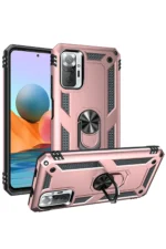 Uray store Xiaomi Redmi Note 10 Pro Kılıf Sofya Yüzüklü Silikon Kapak - Rose - Görsel 2